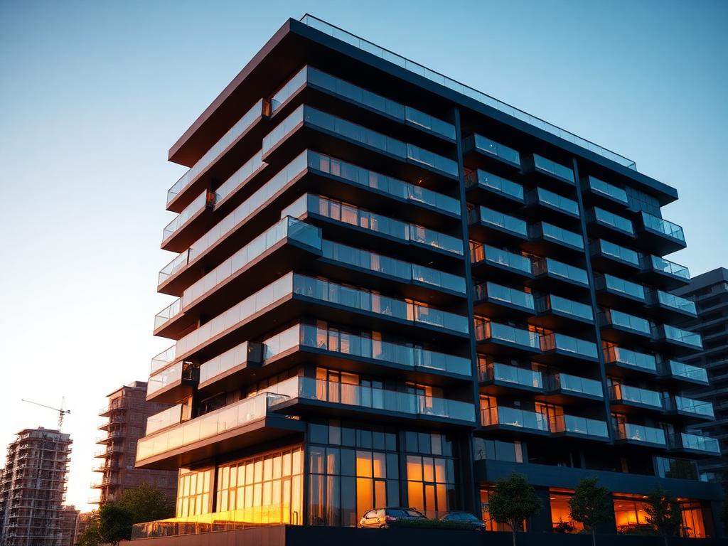 Modern luxury apartment development